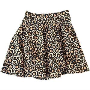 H&M Divided Leopard Print Circle Mini Skirt